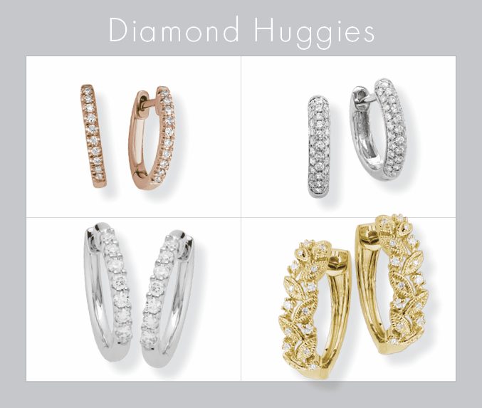 Diamond huggie style earrings Perfect for every day Starting at $750.00